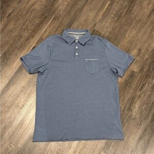 Tahari Men's Slate Blue Polo with Chest Pocket